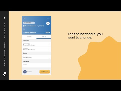 Changing stock transfer locations