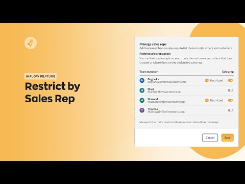 inFlow Feature: Restrict by Sales Rep
