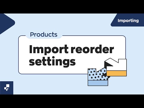 Importing Reorder Settings | Importing Data to inFlow